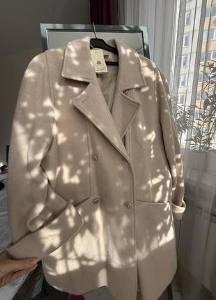 Пальто 100% шерсть woolmark 20 размер xxl- xxxl большой размер