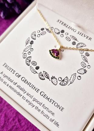 Колье арбуз r.h.macy&co, серебро новое