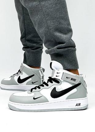 Мужские высокие кожаные кроссовки nike air force mid utility  🆕 кроссовки найк форс