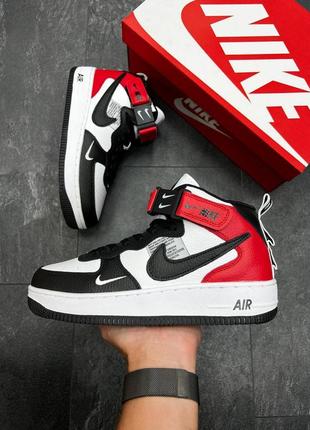 Чоловічі високі шкіряні кросівки nike air force mid utility 🆕 кросівки найк форс