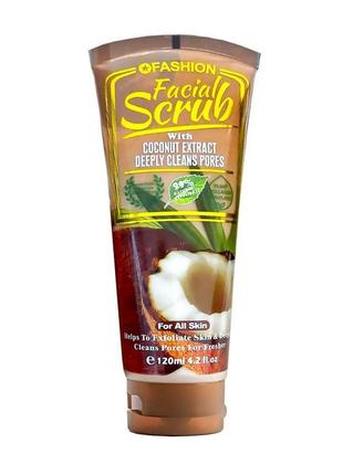 Скраб для обличчя wokali fashion facial scrub coconut