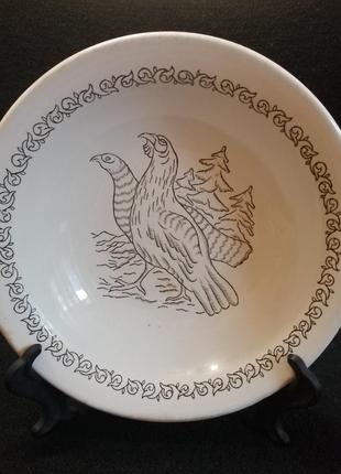 Тарелки для первых блюд каменный брод фаянс тетеревы