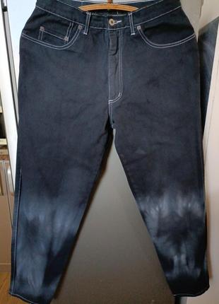 Джинси, талія 80, довжина 102, посадка 31, стегна 136, низ 34см по колу, не стрейчові.