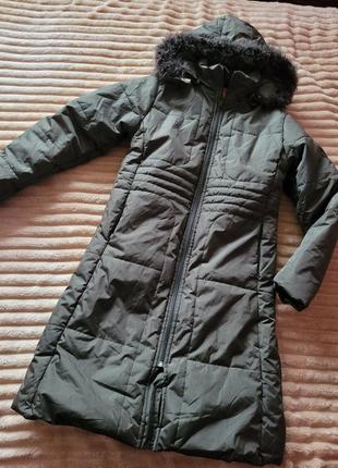 Легкий пуховик мех кролик