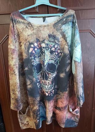 Кофта, свитер, кофточка туника женская. размер по наборке эвропейская 3xl