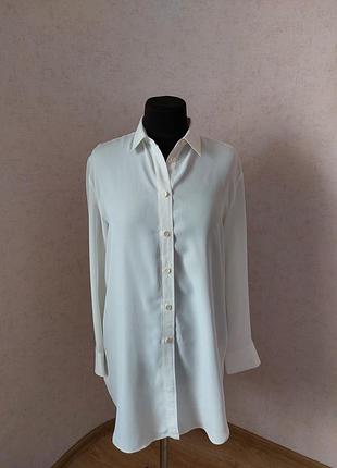 Стильная удлиненная рубашка massimo dutti