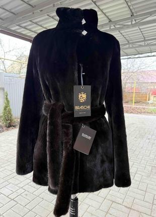 Шикарна норкова шуба нова, blackglama,  кольору нафта, густа, плюшова красуня, брендова brschi