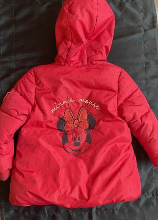 Яркая теплая куртка минные маус