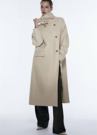 Пальто zara из итальянской шерсти manteco
