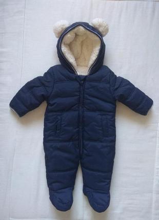 Комбинезон детский на мальчика на овчинке matalan 0-3 месяцев