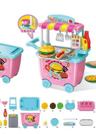 Детский игровой набор happy chef (закусочная с тележкой).о+