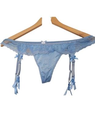 Винтажные трусы стринги с подвязками для чулок