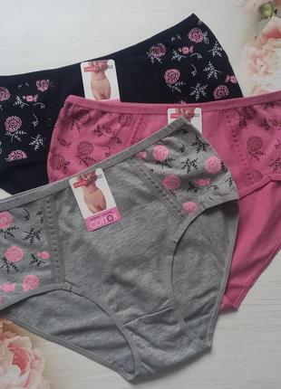 Комплект (3шт) хлопковых трусиков в размере 2xl