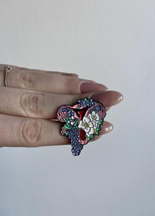 Пенни значок металлический брошка женские органы матка