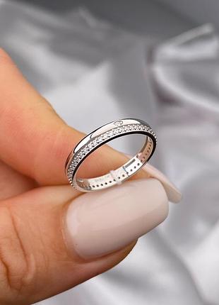 Оплата 100%🇺🇦 кольцо срібло 925° покриття родій, вставка куб.цирконії, обручка  обручальное колечко 1495.17р