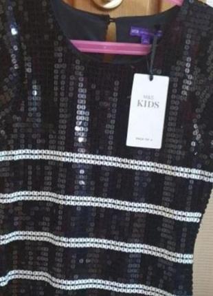Детское платье нарядное marks and spencer черная блестящая