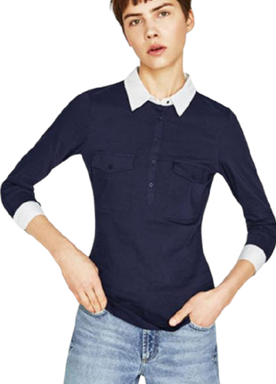Стрейчова сорочка, блузка zara