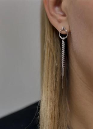 Оплата 100%🇺🇦 серьги серебро 925 проби + роди, подвески длинные цепочки, цевья гвоздики укрутки