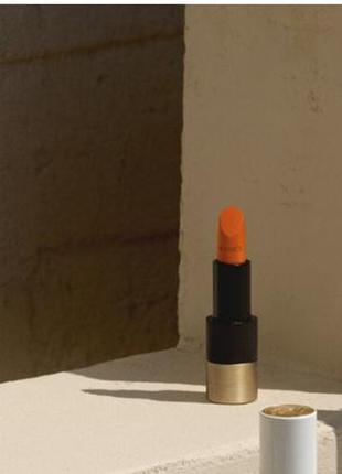 02:59 матова помада hermes rouge matte lipstick 33 orange bo te