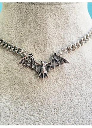 Підвіска з ланцюжком кажан панк рок-готика