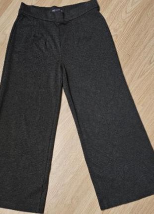 Мягкие широкие брюки брюки брюки кюлоты гусиная лапка