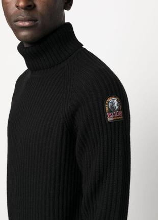 Шерстяной вязаный джемпер с логотипом parajumpers knit wear