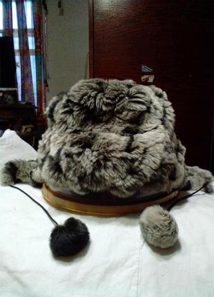 Шапка женская из натурального меха.