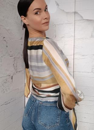 Блуза блузка рубашка кофта кроп топ zara4 фото