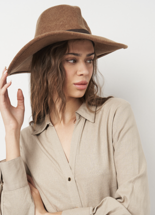 Шляпа женская zara коричневая