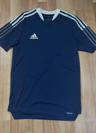 Синяя спортивная футболка адидас adidas
