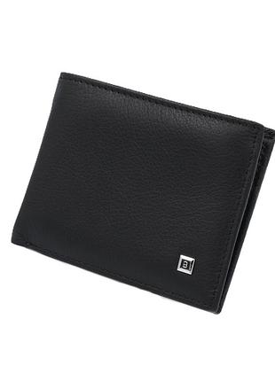 Кошелек мужской кожаный черный магнит balisa 704