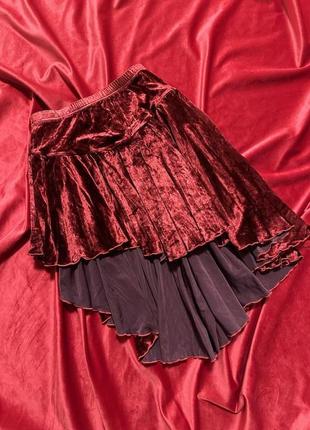 Бархатная юбка для девочки/