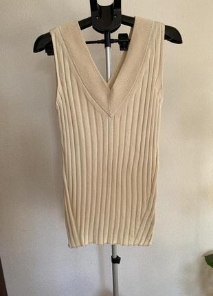 Жилет, жилет вязаный, жилет без рукавов.жен. новый. s-xs. h&m