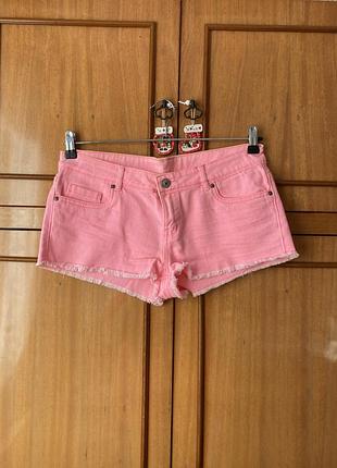 Рожеві джинсові шорти жіночі