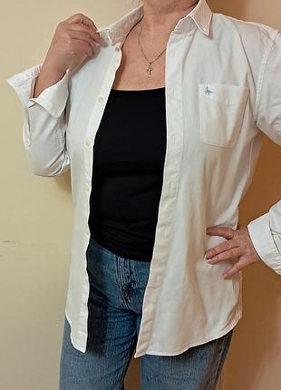 Белая базовая рубашка/рубашка 100% хлопок бренд jack wills