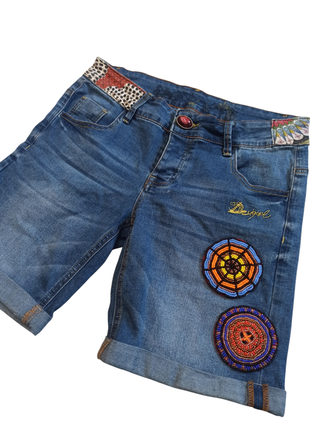 Стрейчові джинсові шорти з бісером desigual
