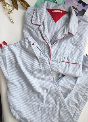 Пижама томми tommy hilfiger m 38 40 штаны рубашка1 фото