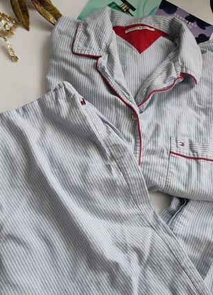 Пижама томми tommy hilfiger m 38 40 штаны рубашка2 фото