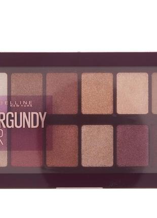 Палетка теней на 12 оттенков maybelline the burgundy bar 12in1 9.6g (9.6 г)