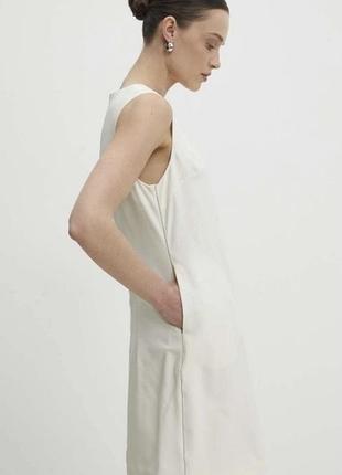 Прямое платье кожаное размер м