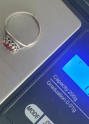 Кольцо серебро 3