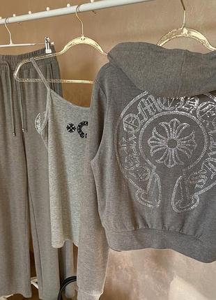 Костюм 3 chrome hearts 🩶100% хлопок премиум качества