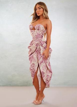 Распродажа платье prettylittlething миди драпировка2 фото