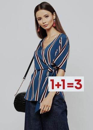 1+1=3 🎁 шикарная блуза в полоску на запах в полоску от dorothy perkins