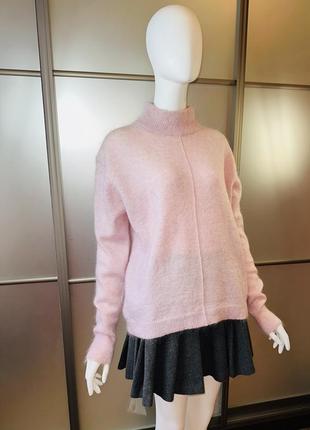 ⚜️❤️женский пудровый шерстяной свитер с горлом,гольф!