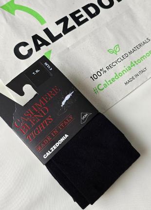 Теплые черные колготы с кашемиром calzedonia