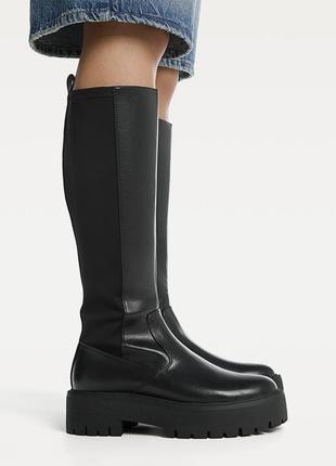 Ботинки челси из эко кожи stradivarius