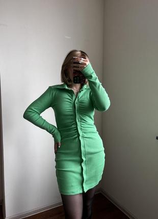 Светло-зеленое трендовое платье missguided размер s-m