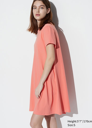 Хлопковое мини платье-футболка airism uniqlo