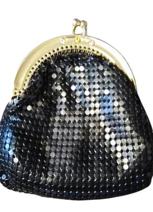 Винтажный кошелек для монет  black mesh.